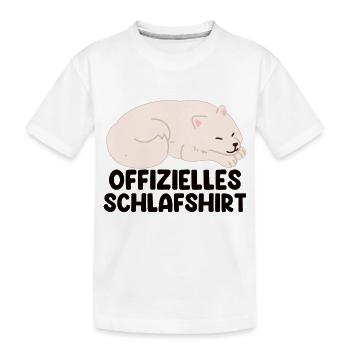 Offizielles Schlafshirt Schlafender Hund - Kinder Premium Bio T-Shirt - Weiß - Vorne
