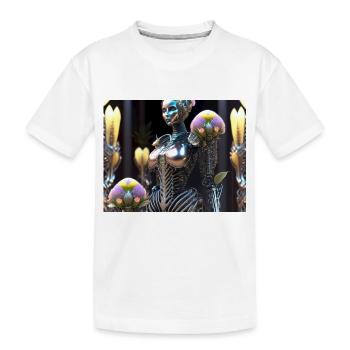 Flower Girl - Kids' Premium Organic T-Shirt - white - Front
