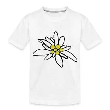 Edelweiß 1 - Kinder Premium Bio T-Shirt - Weiß - Vorne