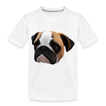 Propriétaires de chiens Chiens Bulldog Propriétaires de chiens - T-shirt bio Premium Enfant - blanc - Devant