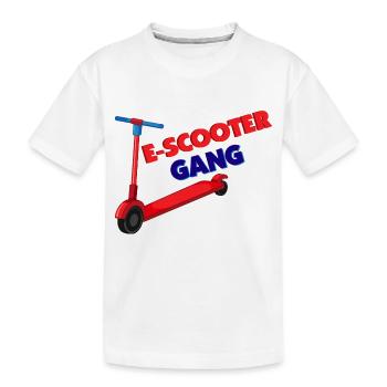 E-Scooter Roller Scooter - T-shirt bio Premium Enfant - blanc - Devant