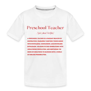 Vorschullehrer Definition - Kinder Premium Bio T-Shirt - Weiß - Vorne