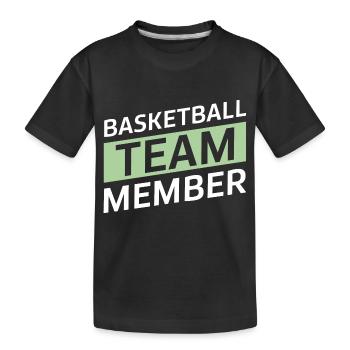 Équipe de basket-ball - T-shirt bio Premium Enfant - noir - Devant