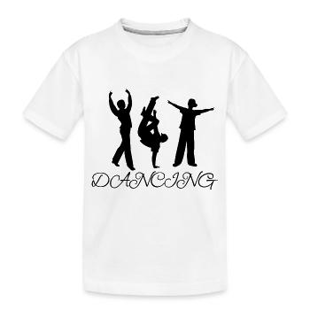 Dancing Dance Music - Kinder Premium Bio T-Shirt - Weiß - Vorne
