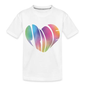 Coeur de la Pride - T-shirt bio Premium Enfant - blanc - Devant