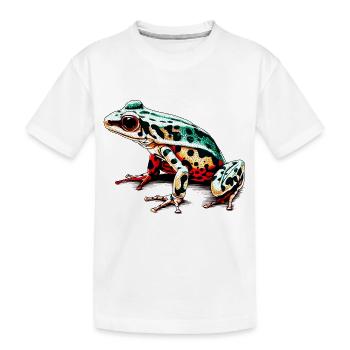 Colorful poison dart frog is very poisonous and beautiful - Kids' Premium Organic T-Shirt - white - Front