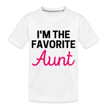 Je suis la tante préférée, la nouvelle tante - T-shirt bio Premium Enfant - blanc - Devant