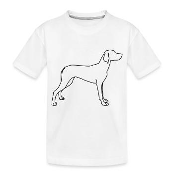 vizla lineart 1 - Kinder Premium Bio T-Shirt - Weiß - Vorne