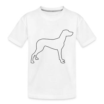 vizla konturen 1 - Kinder Premium Bio T-Shirt - Weiß - Vorne