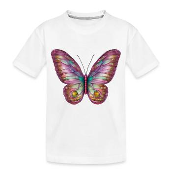 Schmetterling Tier Falter Insekt - Kinder Premium Bio T-Shirt - Weiß - Vorne
