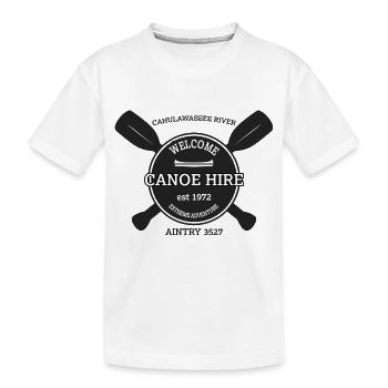 Kanuverleih Logo - Befreiung. - Kinder Premium Bio T-Shirt - Weiß - Vorne