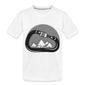 Rock Climbing - Kids' Premium Organic T-Shirt - white - Front
