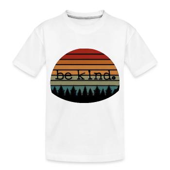freundlich sein - Kinder Premium Bio T-Shirt - Weiß - Vorne