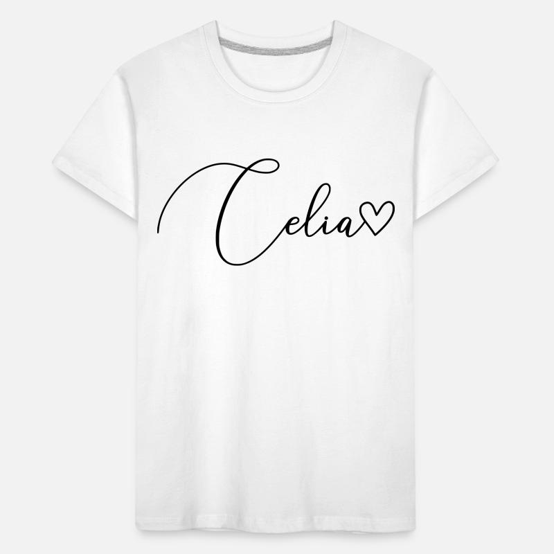 Celia Name Vorname Mädchen Kinder Premium Bio T-Shirt