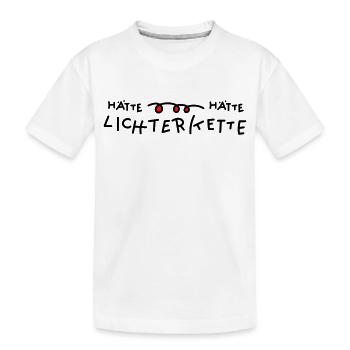 Lichterkette Sprüche - Kinder Premium Bio T-Shirt - Weiß - Vorne