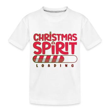 Christmas spirit loading - Kinder Premium Bio T-Shirt - Weiß - Vorne