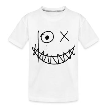 Hahaha grinsekatze - Kinder Premium Bio T-Shirt - Weiß - Vorne
