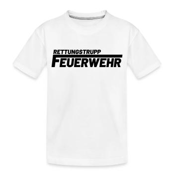 Rettungstrupp Freiwillige Feuerwehr - Kinder Premium Bio T-Shirt - Weiß - Vorne