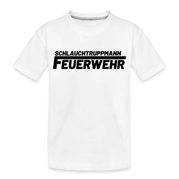 Schlauchtruppmann Freiwillige Feuerwehr - Kinder Premium Bio T-Shirt - Weiß - Vorne