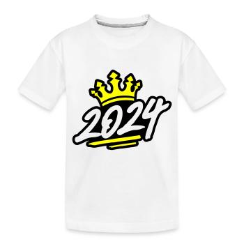 2024 Krone - Kinder Premium Bio T-Shirt - Weiß - Vorne