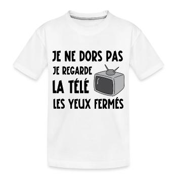 je ne dors pas - T-shirt bio Premium Enfant - blanc - Devant