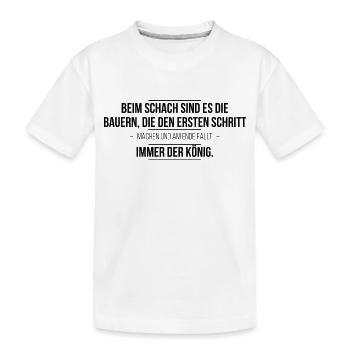 witzige Sprüche Bauern Landwirte - Kinder Premium Bio T-Shirt - Weiß - Vorne