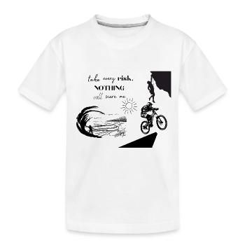 Extremsport - take every risk - Kinder Premium Bio T-Shirt - Weiß - Vorne
