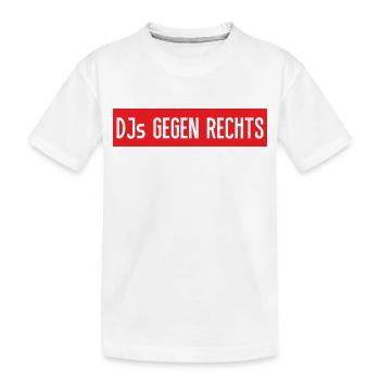 DJs gegen rechts - Kinder Premium Bio T-Shirt - Weiß - Vorne