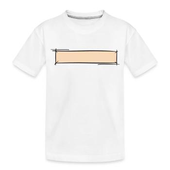 Decorative frame. Banner / Name Badge Template. - Kids' Premium Organic T-Shirt - white - Front