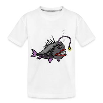 Anglerfisch - Kinder Premium Bio T-Shirt - Weiß - Vorne