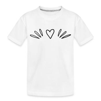 Coeur dessiné - T-shirt bio Premium Enfant - blanc - Devant
