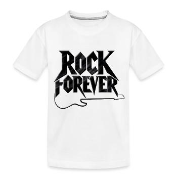 rock forever - Kids' Premium Organic T-Shirt - white - Front