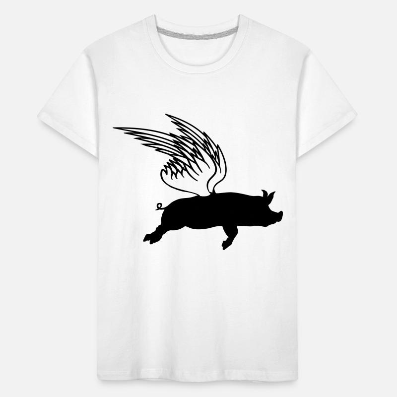 When Flying Wings Flying Pigs Can Fly Kids' Premium Organic T-Shirt