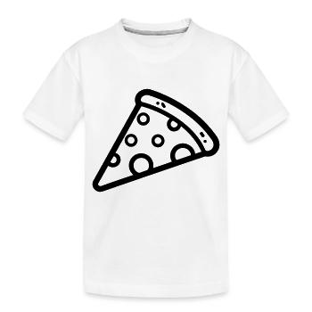 part de pizza - T-shirt bio Premium Enfant - blanc - Devant