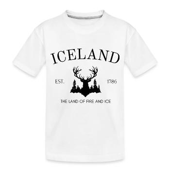 Reykjavik - Islande - Atlantique Nord - Cadeau gratuit - T-shirt bio Premium Enfant - blanc - Devant