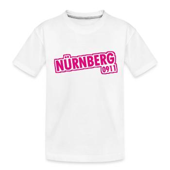 Nürnberg - 0911 - Vorwahl - Bayern - Kinder Premium Bio T-Shirt - Weiß - Vorne