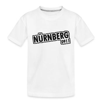 Nürnberg - 0911 - Vorwahl - Bayern - Kinder Premium Bio T-Shirt - Weiß - Vorne