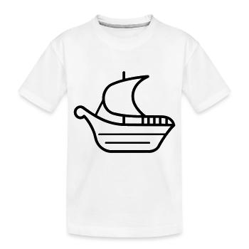 Bateau pirate - T-shirt bio Premium Enfant - blanc - Devant