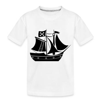 Bateau pirate - T-shirt bio Premium Enfant - blanc - Devant