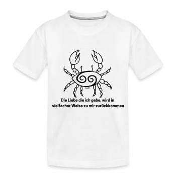 Sternzeichen Krebs - Kinder Premium Bio T-Shirt - Weiß - Vorne