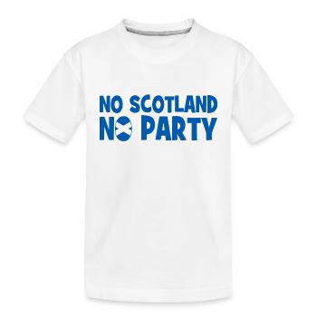 No Scotland No Party - Schottland - Kinder Premium Bio T-Shirt - Weiß - Vorne