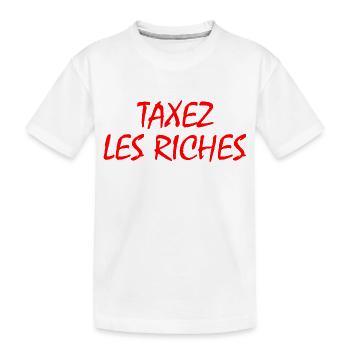 Besteuerung der Reichen - Kinder Premium Bio T-Shirt - Weiß - Vorne