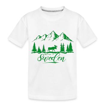 Suède Suède Viking Nordique Scandinavie Solstice d’été - T-shirt bio Premium Enfant - blanc - Devant