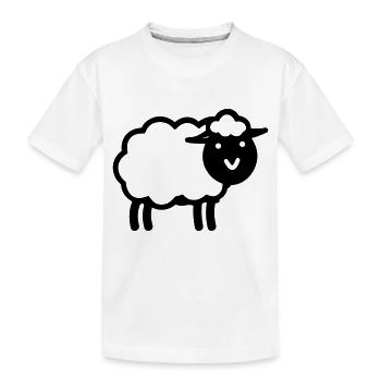 Schaf - Kinder Premium Bio T-Shirt - Weiß - Vorne