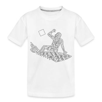 Surfer Maze (schwarze Version) - Kinder Premium Bio T-Shirt - Weiß - Vorne
