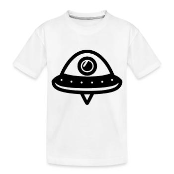 flying saucer - Kids' Premium Organic T-Shirt - white - Front