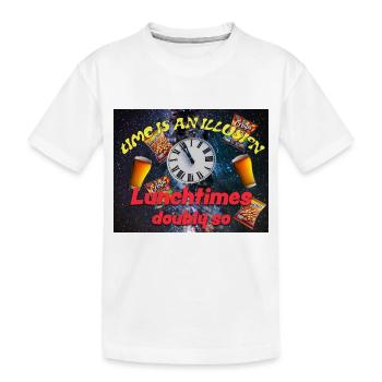 Time is an illusion - Kids' Premium Organic T-Shirt - white - Front