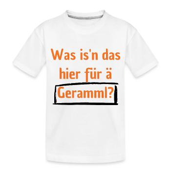 Was is n das hier für ä Gerammel? - Kinder Premium Bio T-Shirt - Weiß - Vorne