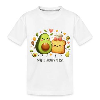 Toast à l’avocat drôle - T-shirt bio Premium Enfant - blanc - Devant