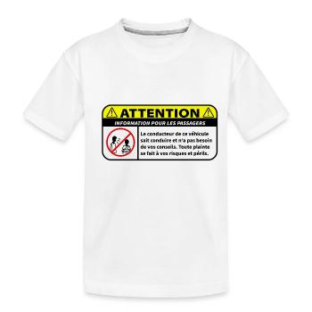 Information for passengers - Kids' Premium Organic T-Shirt - white - Front